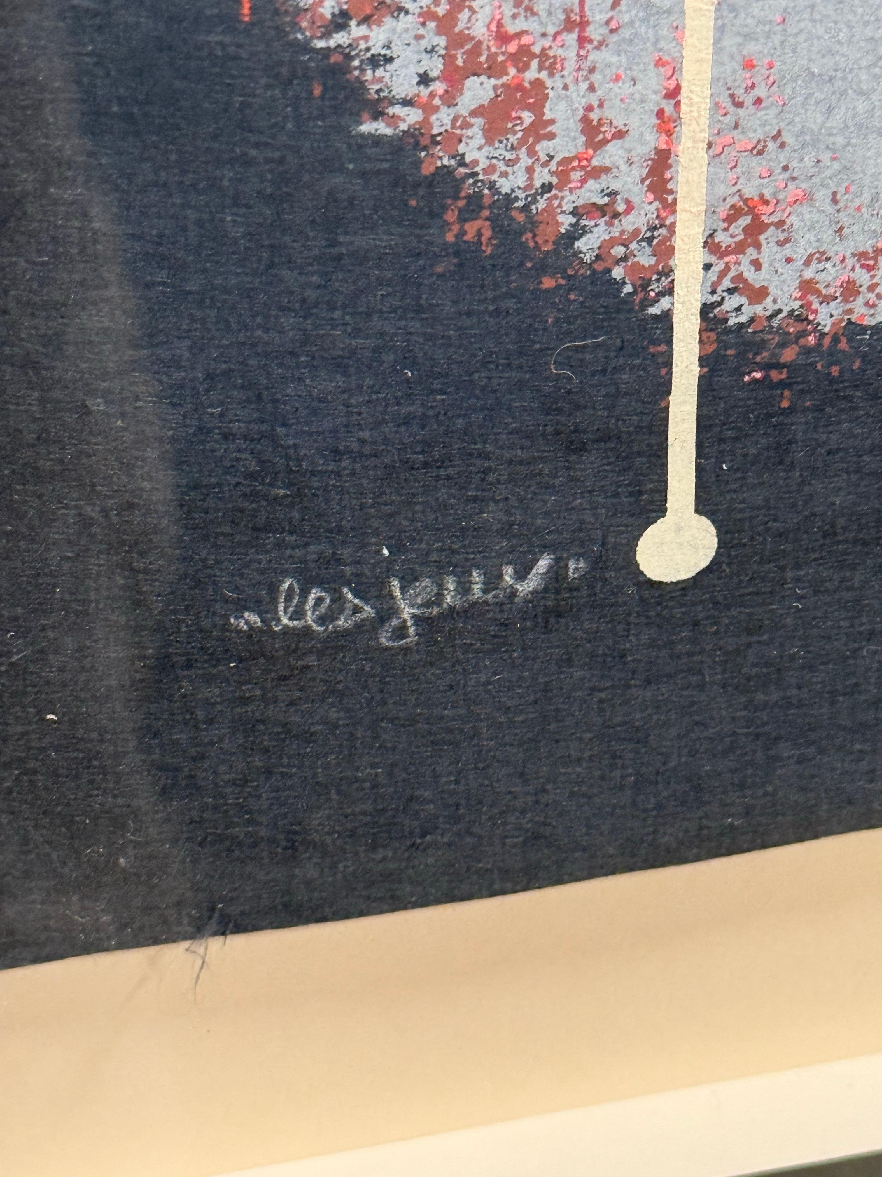 Vera Porter Modernist Silkscreen “Les Jeux” c1956 In Good Condition For Sale In Oakland, CA
