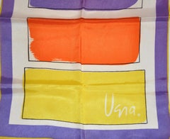 Vera "Rainbow Abstract" Silk Scarf