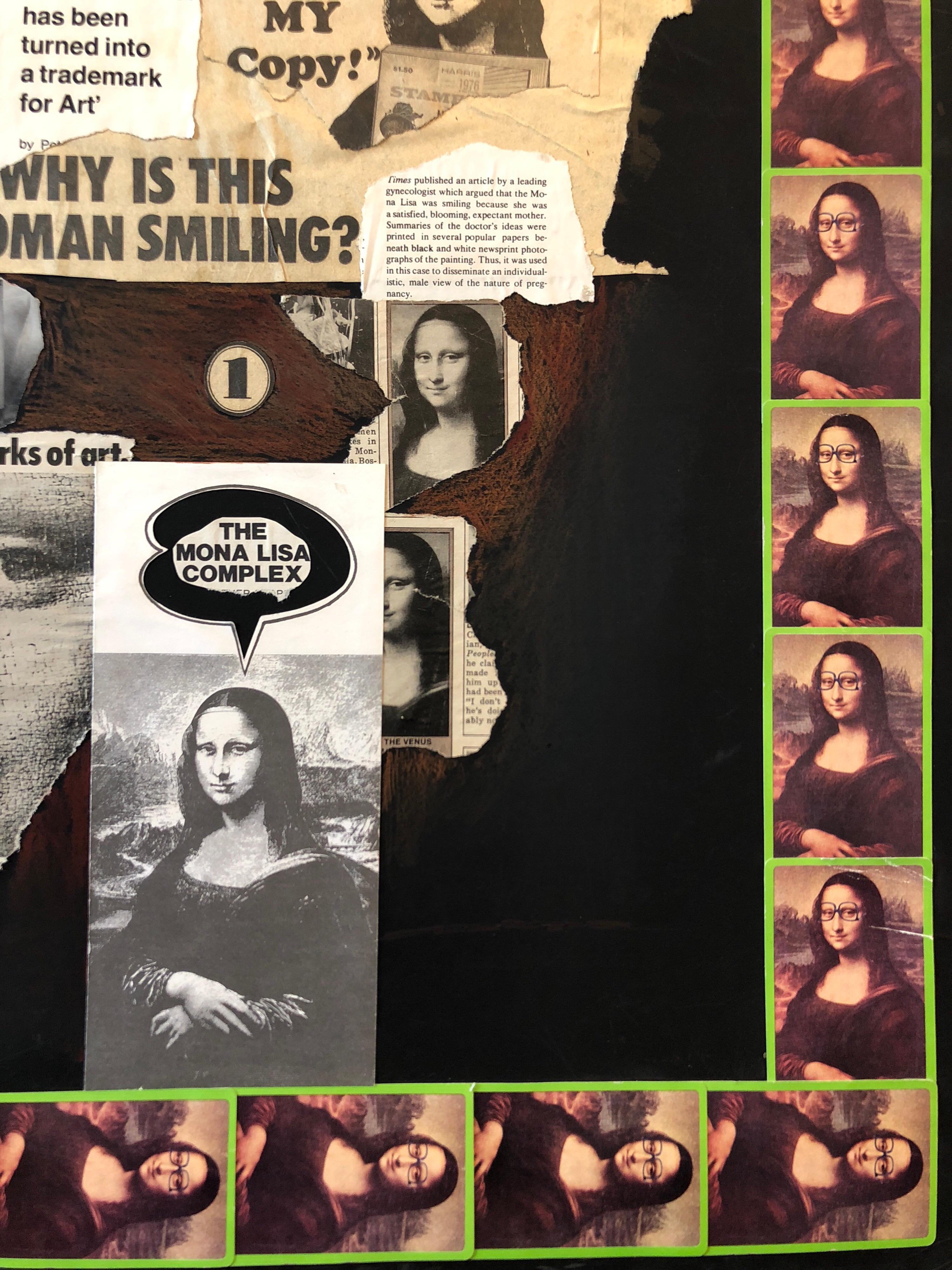 1970 Mona Lisa Photo Collage Photographie Pionnière Femme Aviatrice Féministe Pop Art en vente 4