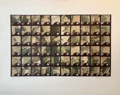 1979 Square Time Indiana, Photo Mosaic Collage Aerial Photograph, Female Aviator