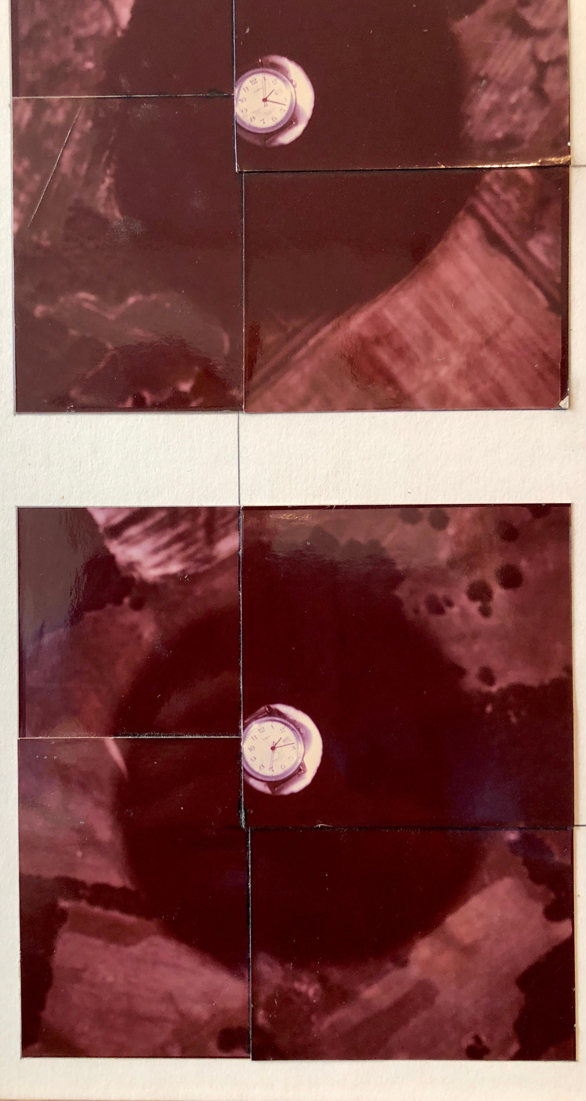  Fields-Muster, Armbanduhr, Foto Mosaik-Collage Luftbildfotografie  (Bauhaus), Photograph, von Vera Simons