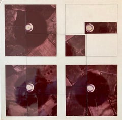 Vintage Fields Pattern, Wrist Watch, Photo Mosaic Collage Aerial Landscape Photograph