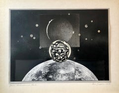 Vintage Josias Astronomical Clock Watch Parts Assemblage Photo Planet Collage Photograph