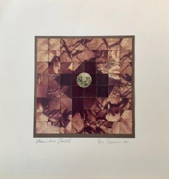 Moon and Earth Assemblage, Photo Mosaic Collage Photograph, Feminist Aviator