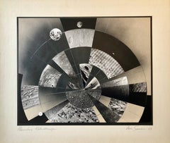 Kaleidoscope planétaire, photographie de collage de mosaïque photographique, aviateur féministe