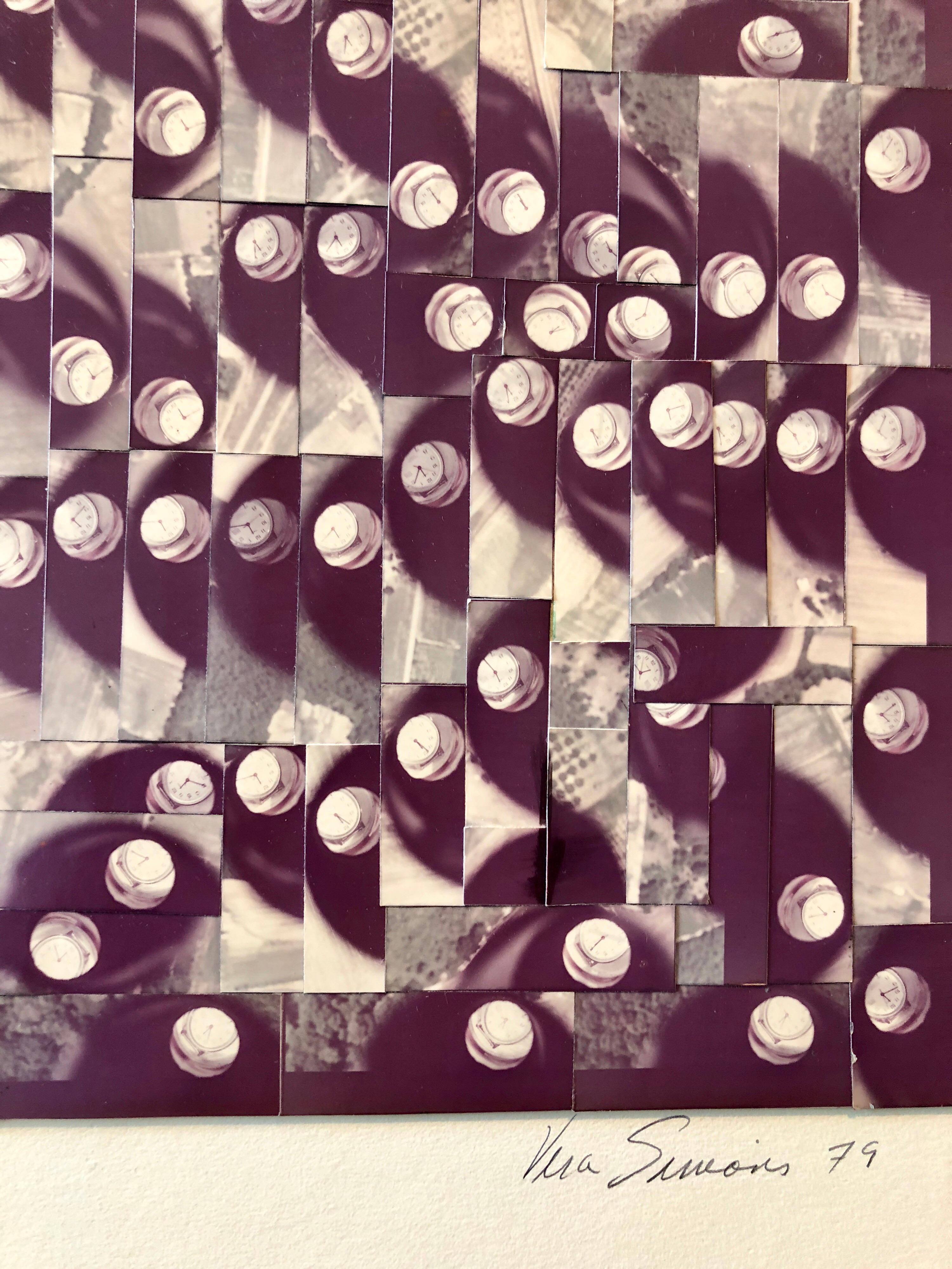 Armbanduhr Abstraktes Foto Mosaik Collage Luftaufnahme  (Assemblage), Photograph, von Vera Simons