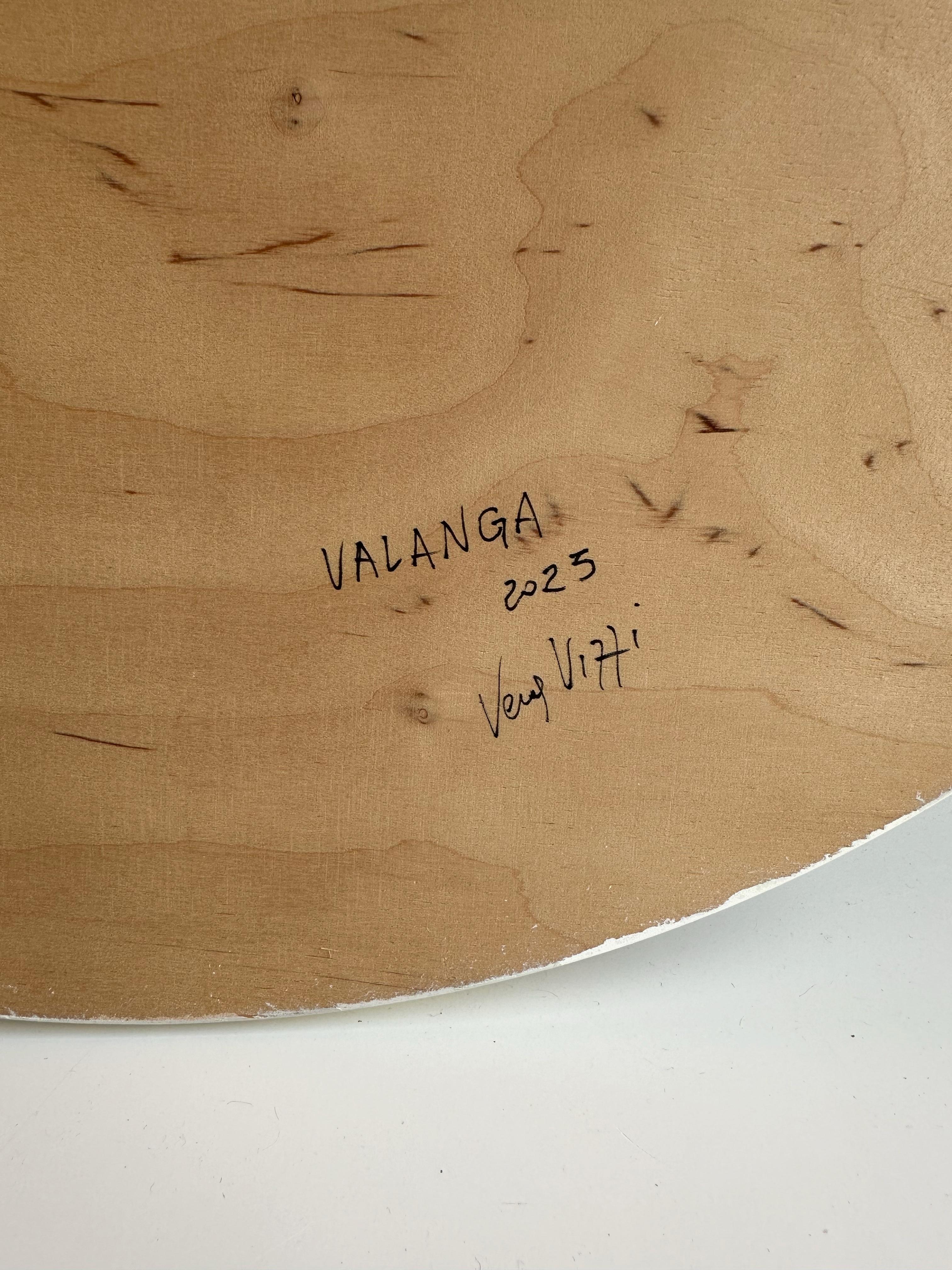 Avalanche Moon Relief in Foam Clay Acrylic White Palette Circular Wall Relief For Sale 2