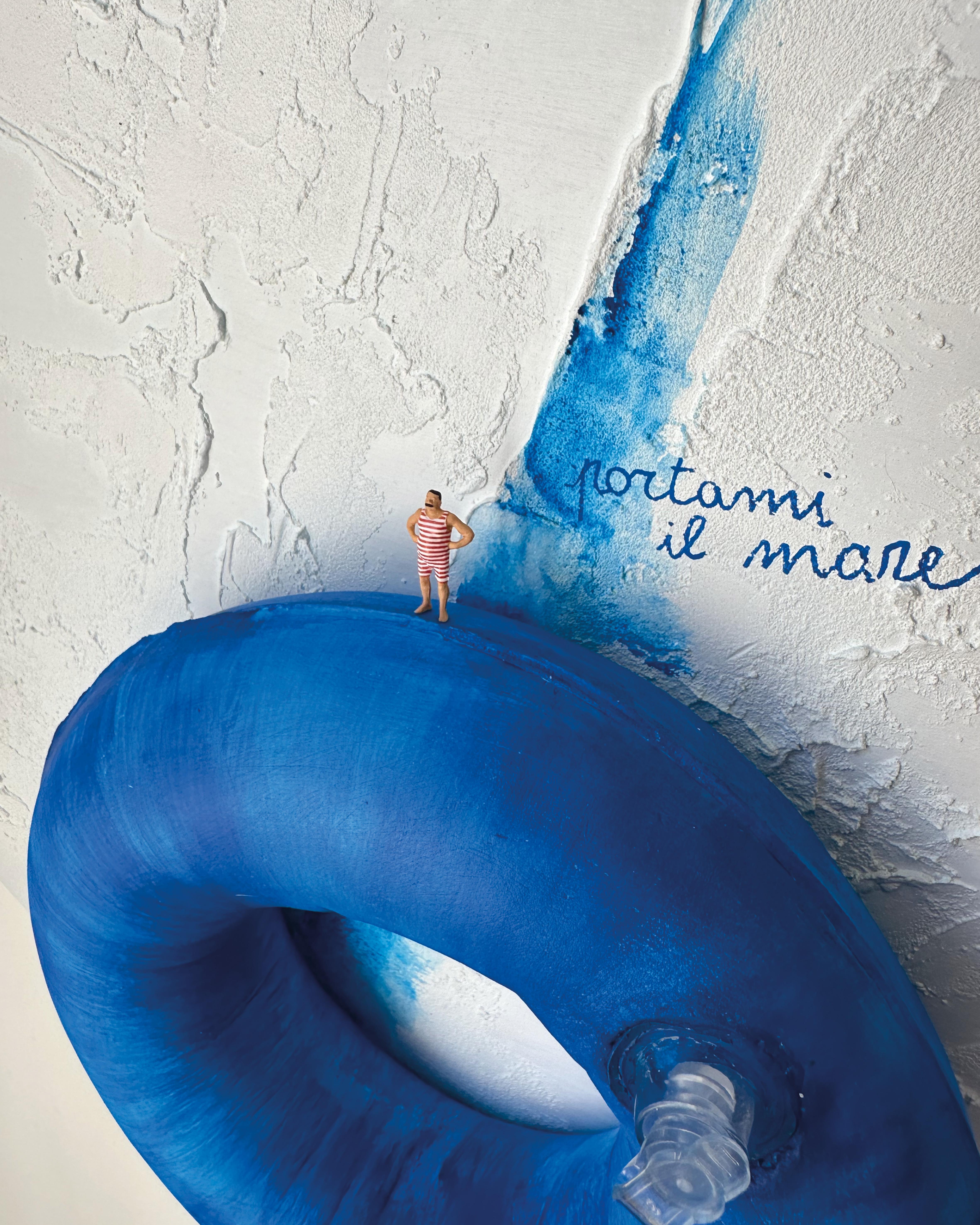 Coastal Mixed Media Wall Sculpture Bring Me The Sea, Summer Nautical Relief Art For Sale 1