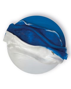 Poetica scultura astratta da parete "Onde" con schiuma e smalto