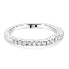 Vera Wang 14 Karat White Gold Contour Band