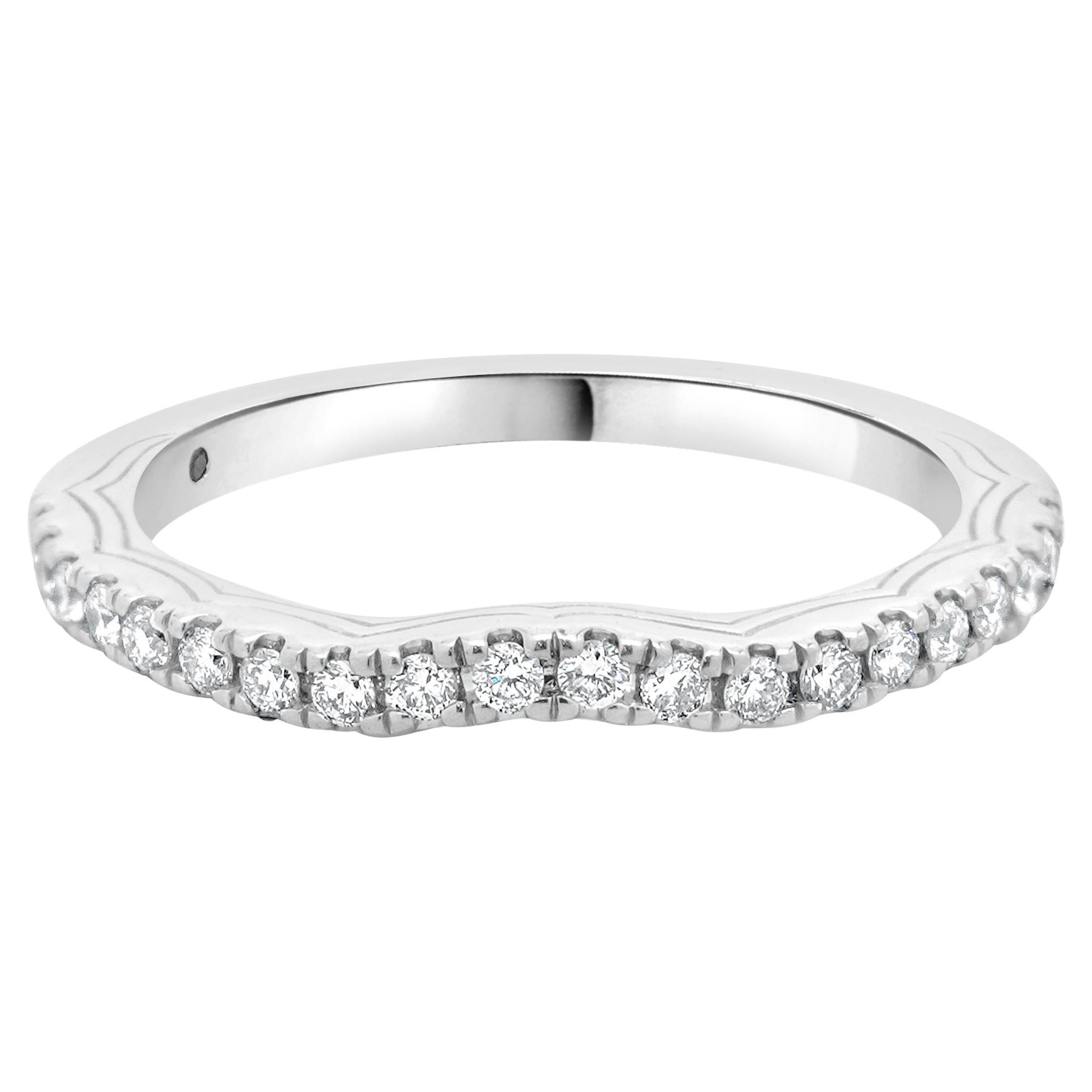 Anillo contorno Vera Wang de oro blanco de 14 quilates
