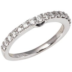 Used Vera Wang 14 Karat White Gold Half 0.50 Carat Diamond Eternity Ring
