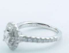 Vera Wang 14 Karat White Gold Double Halo Oval Diamond Ring MSRP $2200