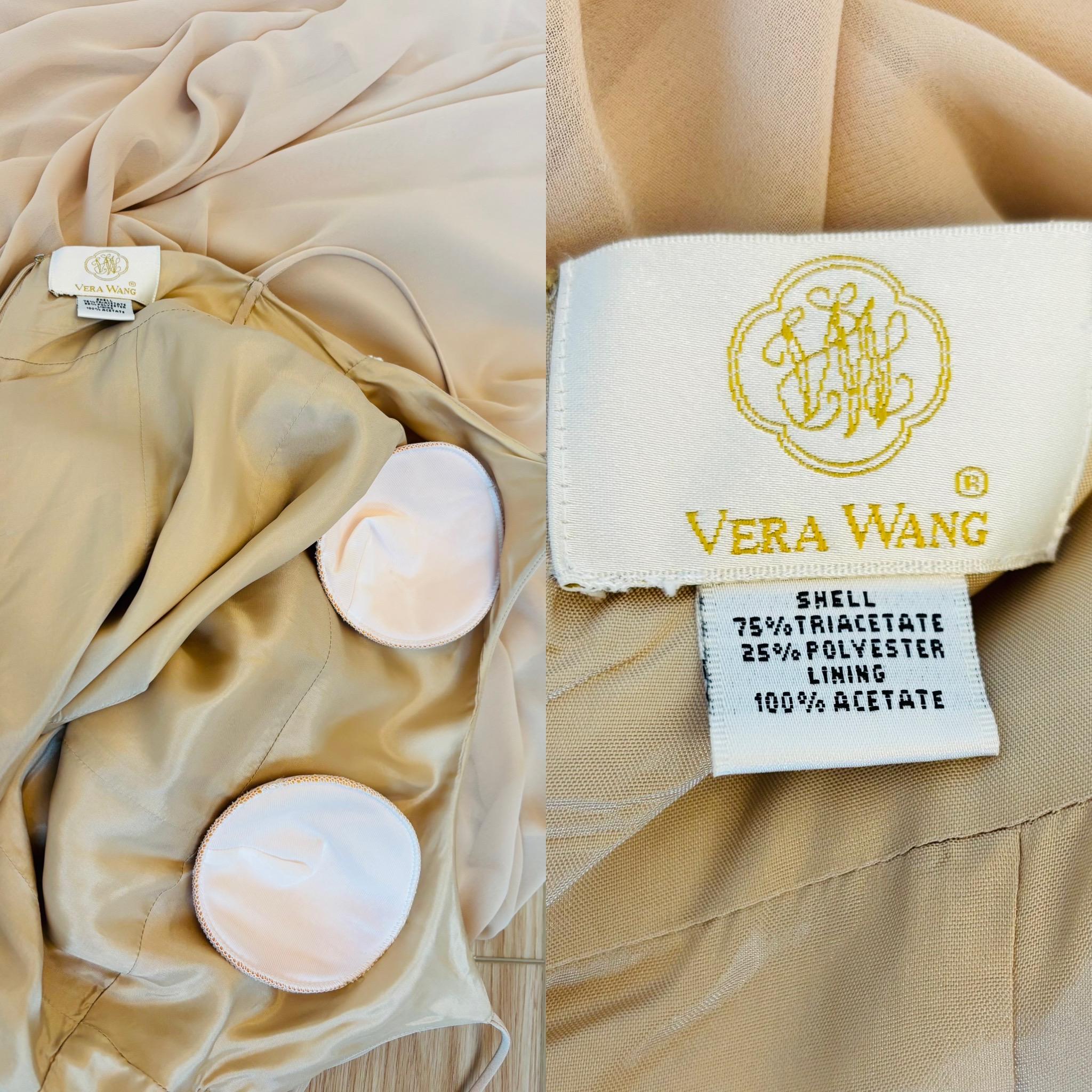 Vera Wang
1990's-2000's
Vintage
Tan / Beige color, neutral tone
Train that bustles at the back
Size tag missing will measure later, appears to be a 2/4
Great vintage condition, no rips or snags, but just some light hard-to-notice discoloration