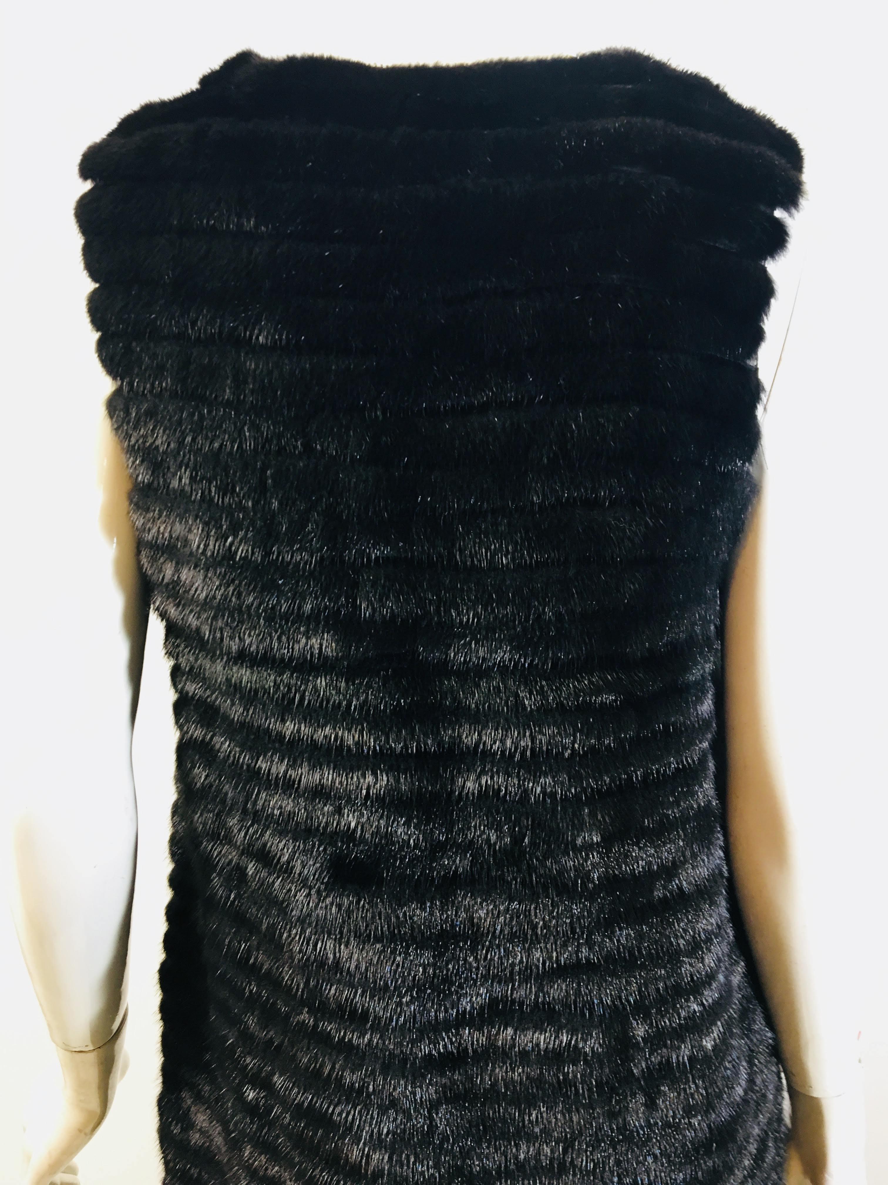 Vera Wang Collection Mink Open Front Vest 1