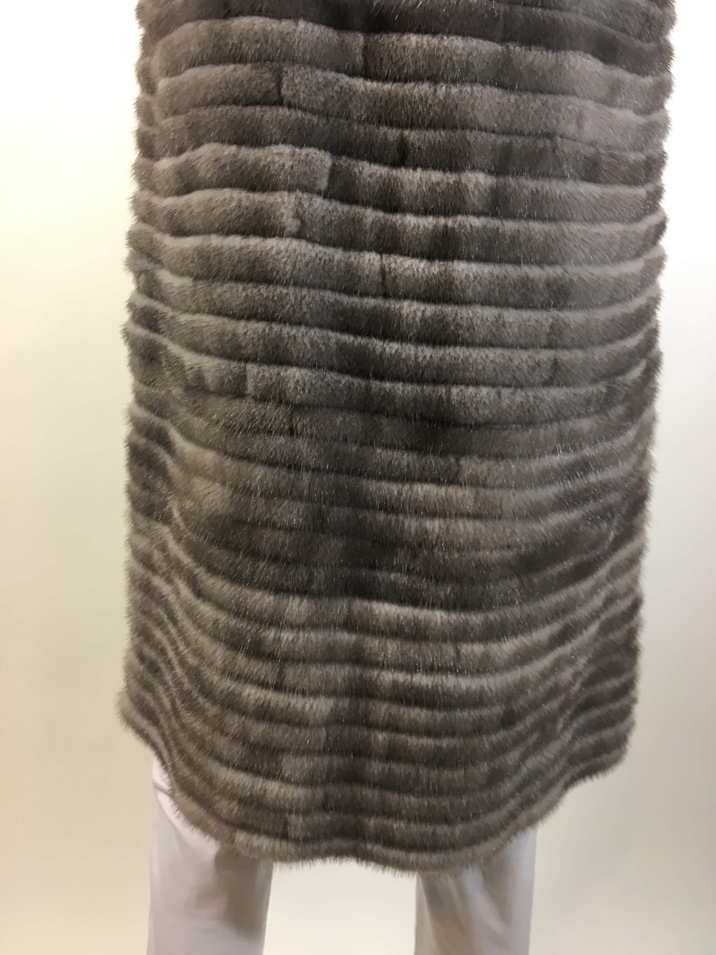 Vera Wang Collection Mink Open Front  Vest 4