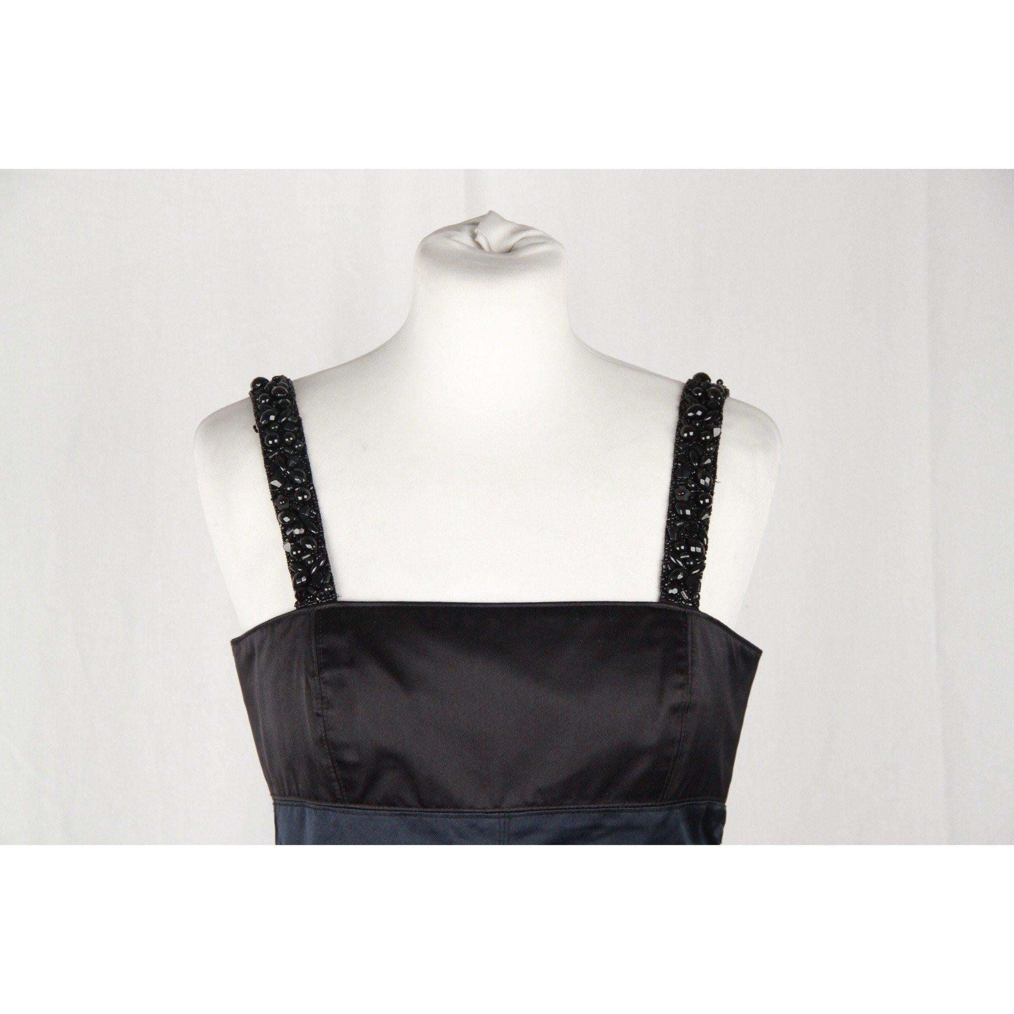 Black Vera Wang Color Block Sheath Dress Size 8