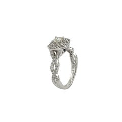 Vera Wang Diamond Cluster Engagement Ring Set With 0.95ct Natural Diamonds