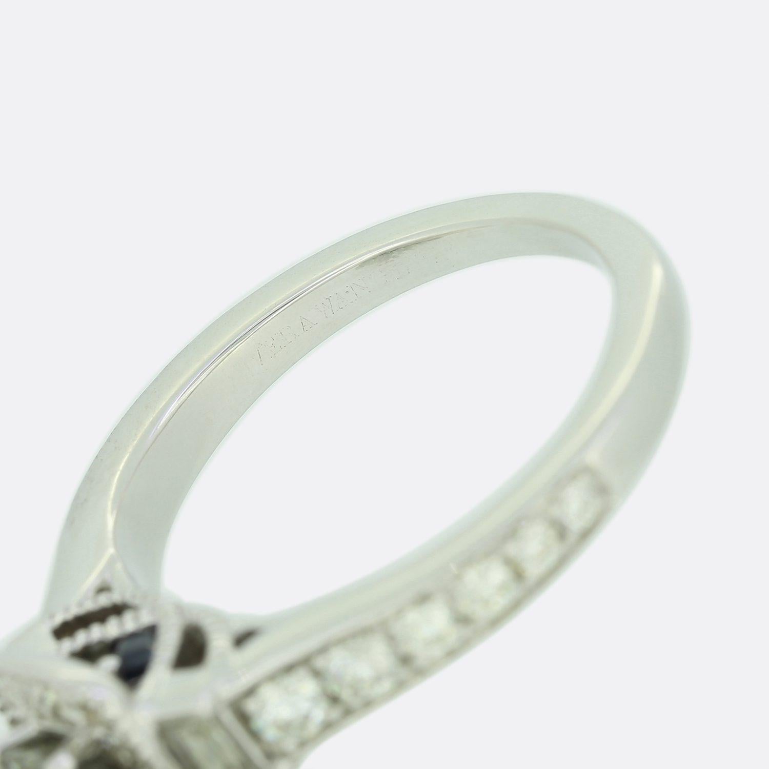 Women's or Men's Vera Wang Diamond Engagement Ring For Sale