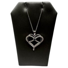 Vera Wang Infinity Heart Diamond Necklace in 10kt White Gold - 0.34ctw Diamonds