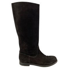 VERA WANG Kristen Size 8.5 Black Suede Boots