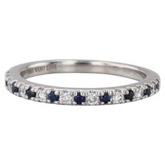 Vera Wang Love – Saphir-Diamant-Ring mit 0,29 Karat, aus 14-karätigem Gold, STACKABL-Ehering