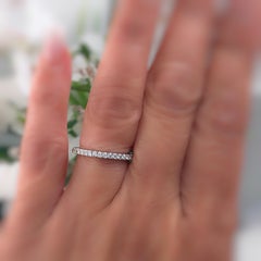 Vera Wang Love 1/4 Carat Diamond Wedding Band Ring 14 Karat White Gold