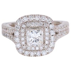 Vera Wang Love Collection 1 1/2 Carat Princess Diamond Split Shank Ring