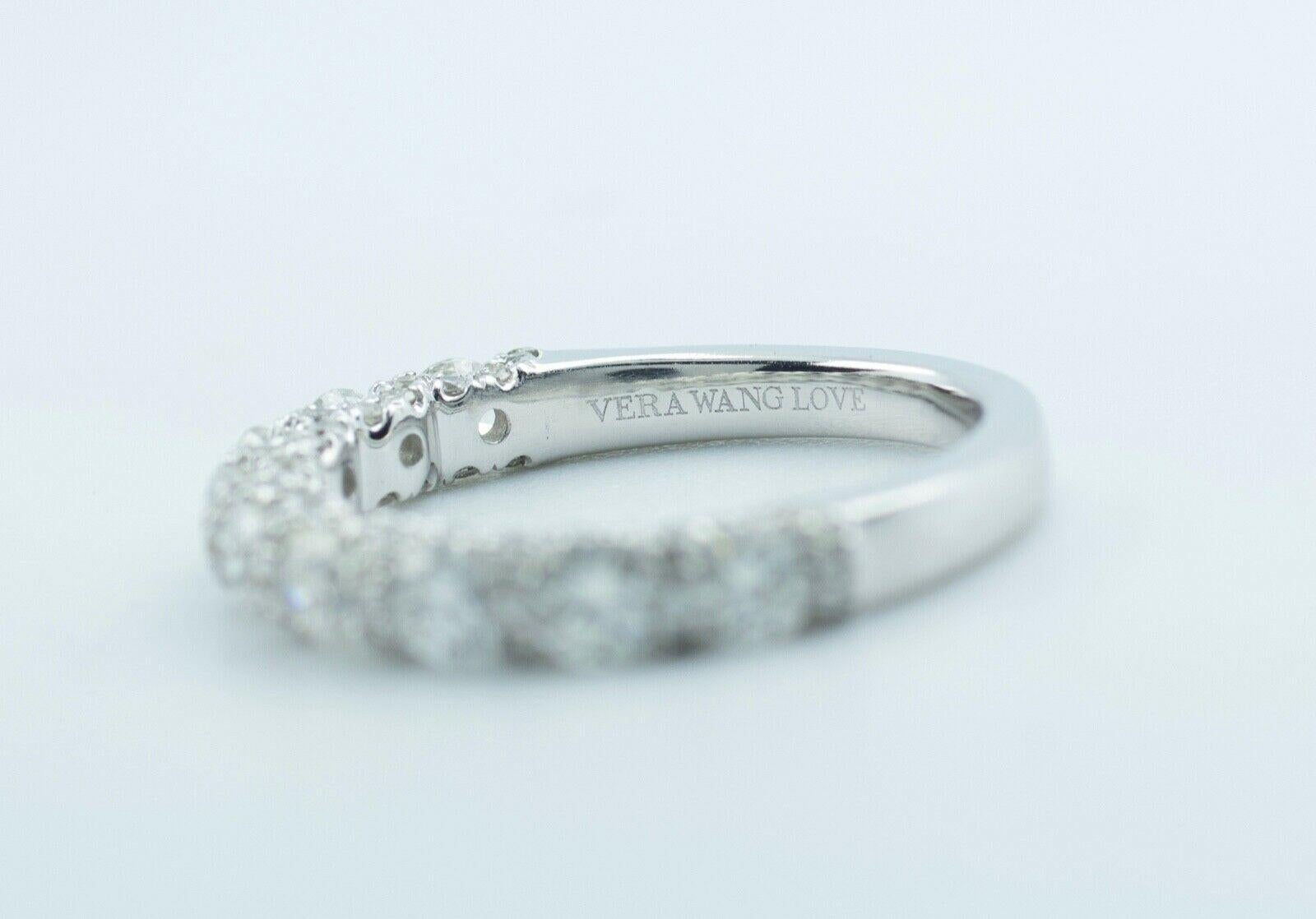 vera wang love collection 1/4 ct. t.w. diamond anniversary band in 14k white gold