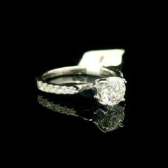 Vera Wang Love Collection 1.20ctw Diamond & Blue Sapphire Engagement Ring