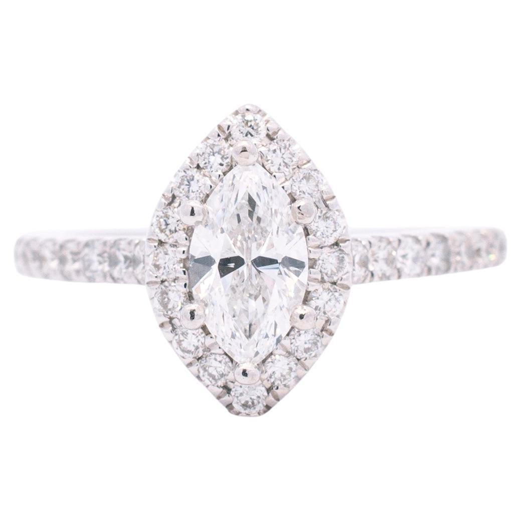 Vera Wang Love Collection 14K Weißgold Marquee Diamant & Saphir Verlobung R