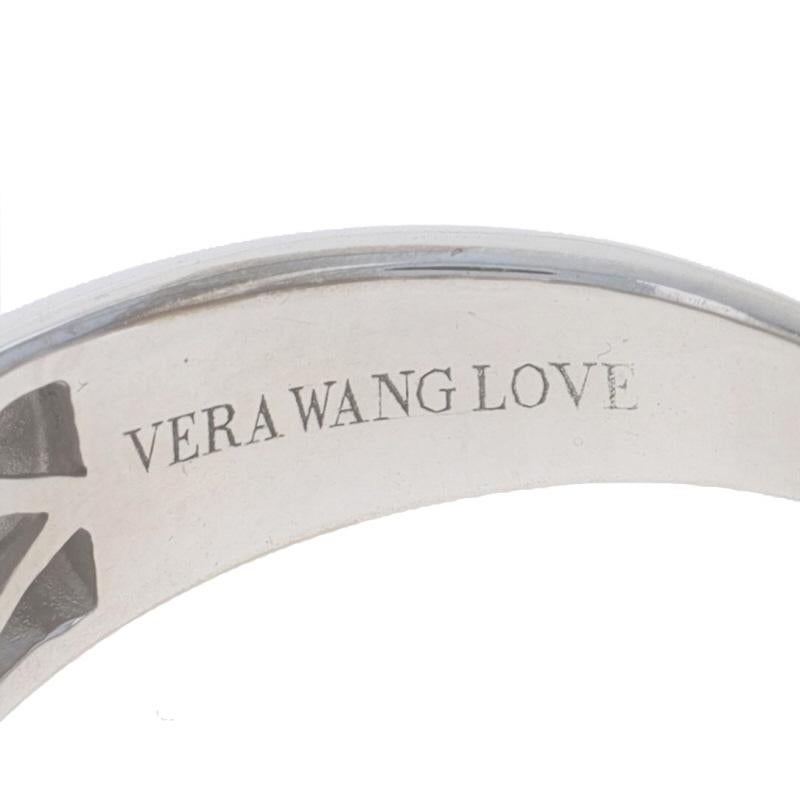 Princess Cut Vera Wang Love Collection Diamond Men's Wedding Band - White Gold 14k Ring 9 1/4 For Sale