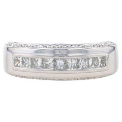 Vera Wang Love Collection Diamond Men's Wedding Band - White Gold 14k Ring 9 1/4