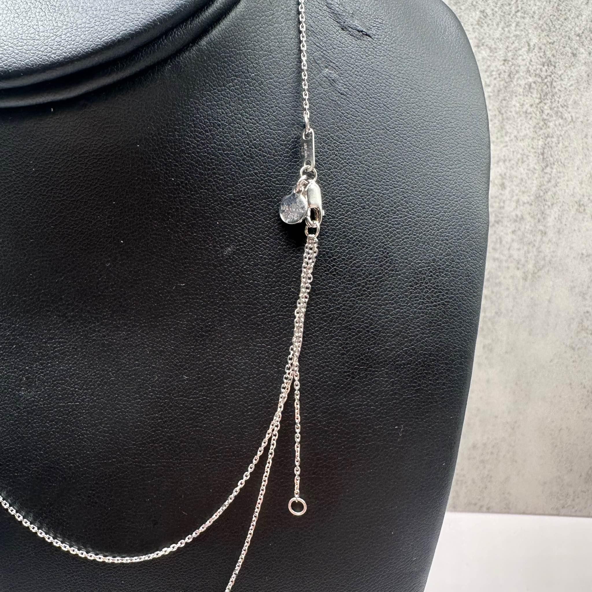 Round Cut Vera Wang Love Diamond Cross Pendant in 10K White Gold - 0.20ctw, 20