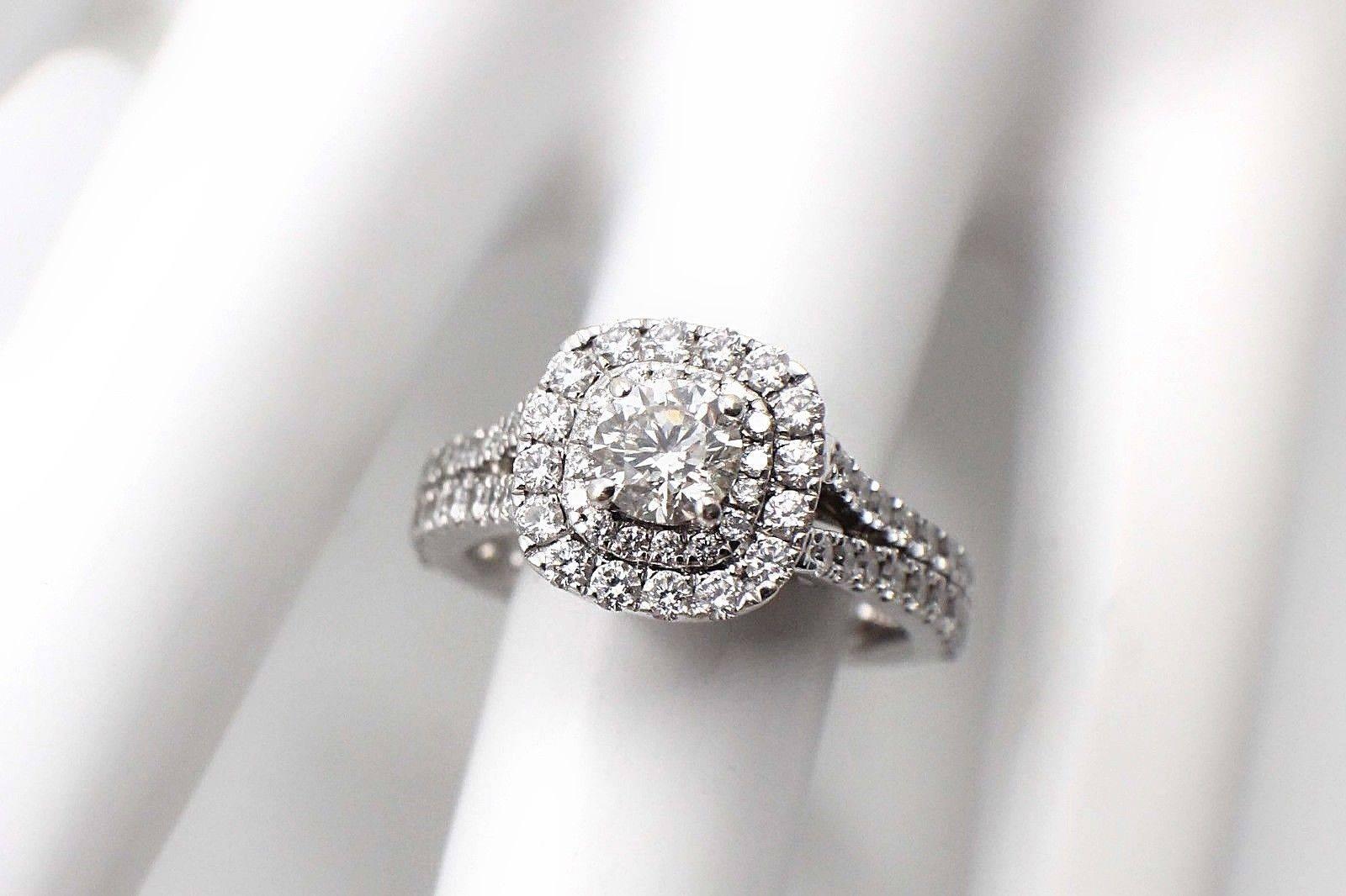 Women's Vera Wang Love Diamond Engagement Ring 1.50 Carat in 14 Karat White Gold