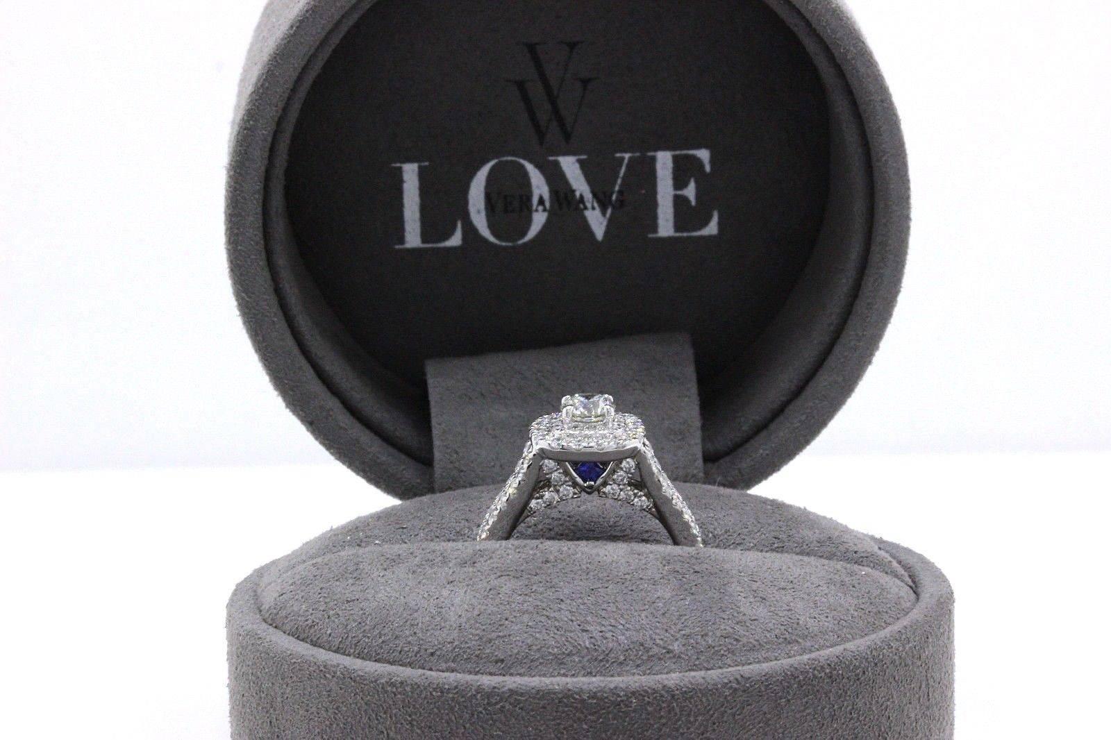 Vera Wang Love Diamond Engagement Ring 1.50 Carat in 14 Karat White Gold 1
