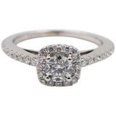 Used Vera Wang Love Diamond Engagement Ring 3/4 Carat in 14 Karat White Gold