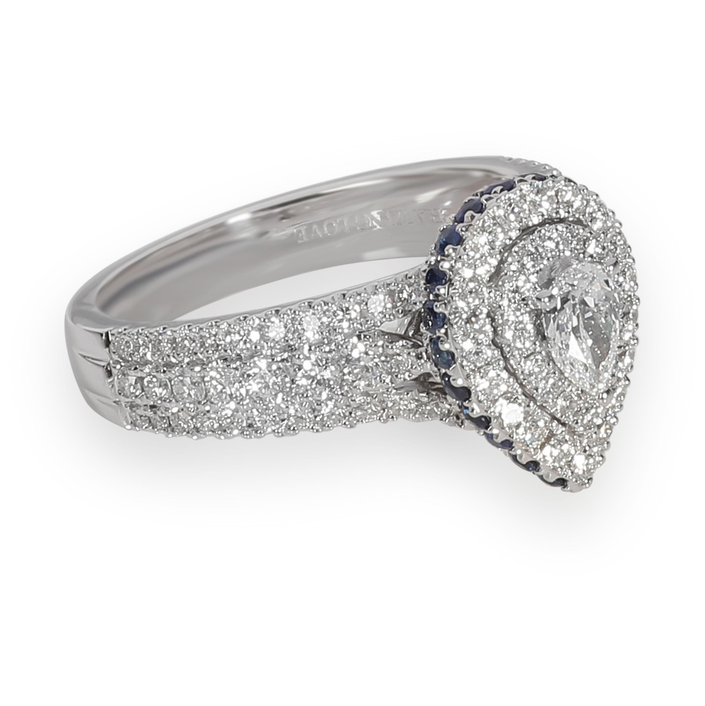 Modern Vera Wang Love Diamond Engagement Ring in 14k White Gold 1.00 CTW