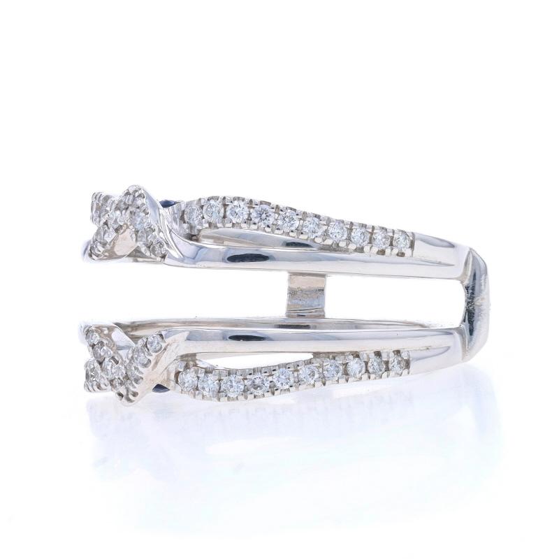 Vera Wang Love Diamant Enhancer Ehering Weißgold 14k .41ctw WickeljackeRing im Zustand „Neu“ in Greensboro, NC