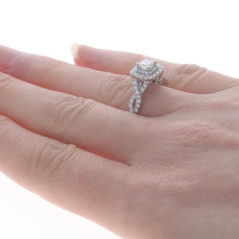 Vera Wang Love Diamant Halo Verlobungsring Weißgold 14k Prinzessin1,00ctw Saphir Damen