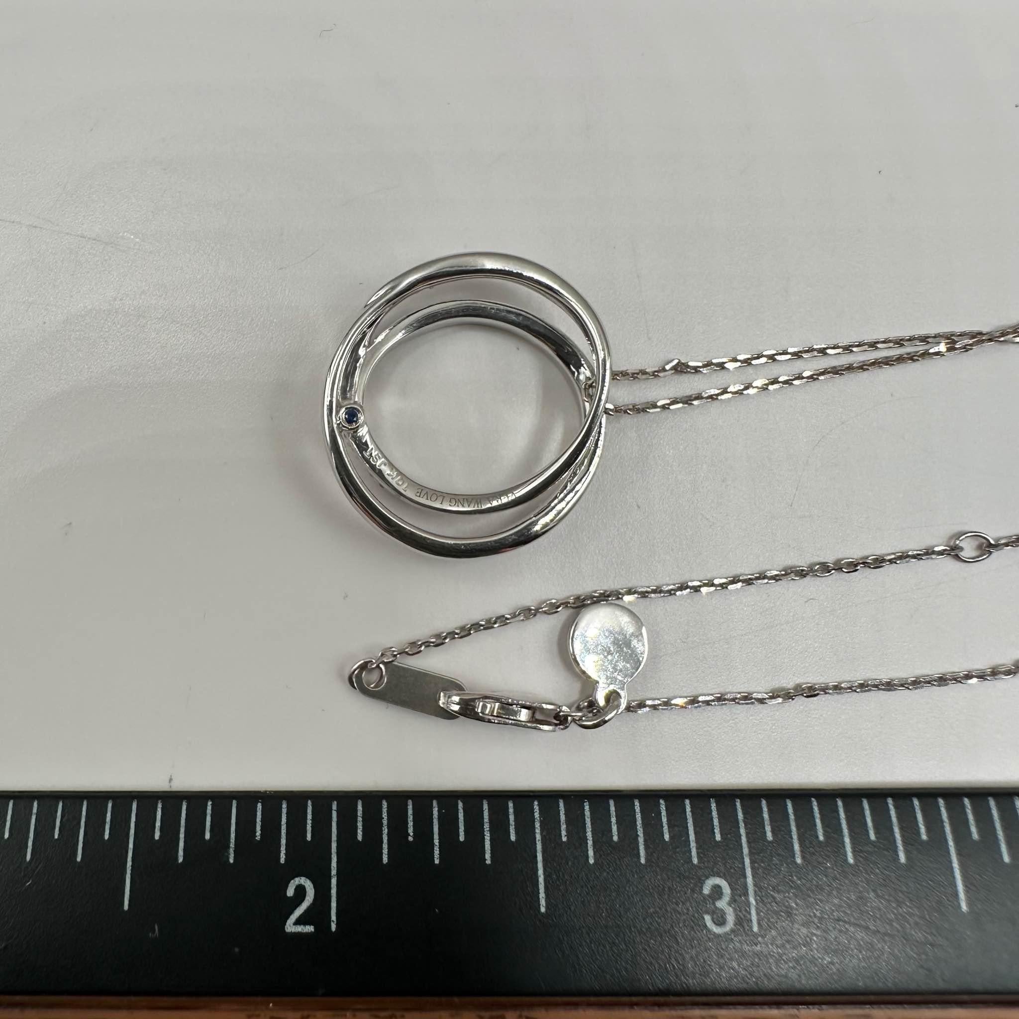 Women's Vera Wang Love Diamond Necklace in 10kt White Gold - 0.25ctw Diamonds, New For Sale