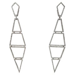 Vera Wang Love Diamond Runway Earrings 10K White Gold 1.50ctw