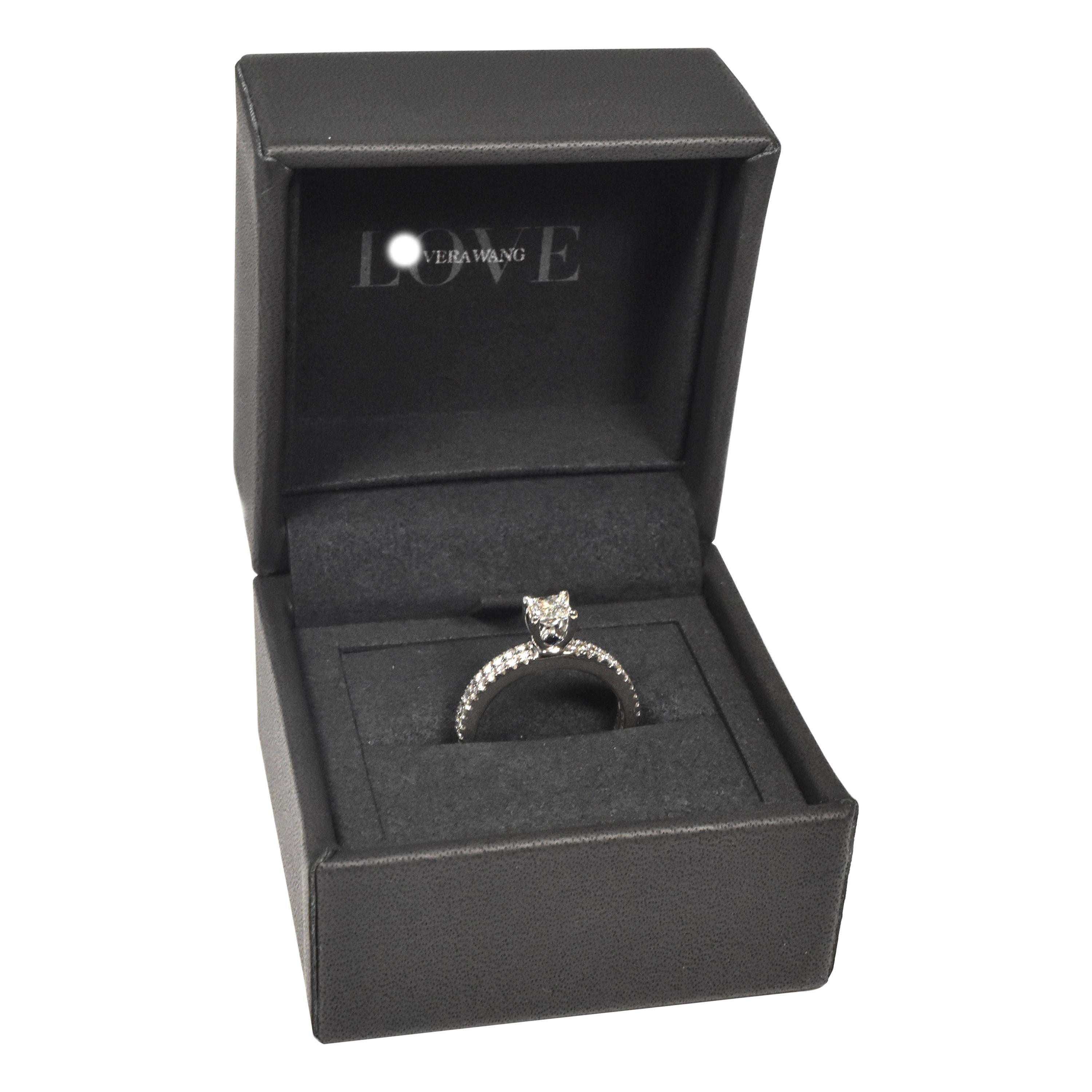 Vera Wang LOVE for Zales 14 Karat White Gold and Diamond Engagement Ring For Sale