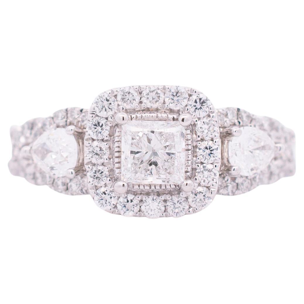 Vera Wang Love Ladies Diamonds Sapphires Three Stone Diamond Engagement Ring For Sale