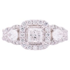 Vera Wang Montre Love Ladies Diamonds  Saphirs Bague de fiançailles à trois pierres et diamant