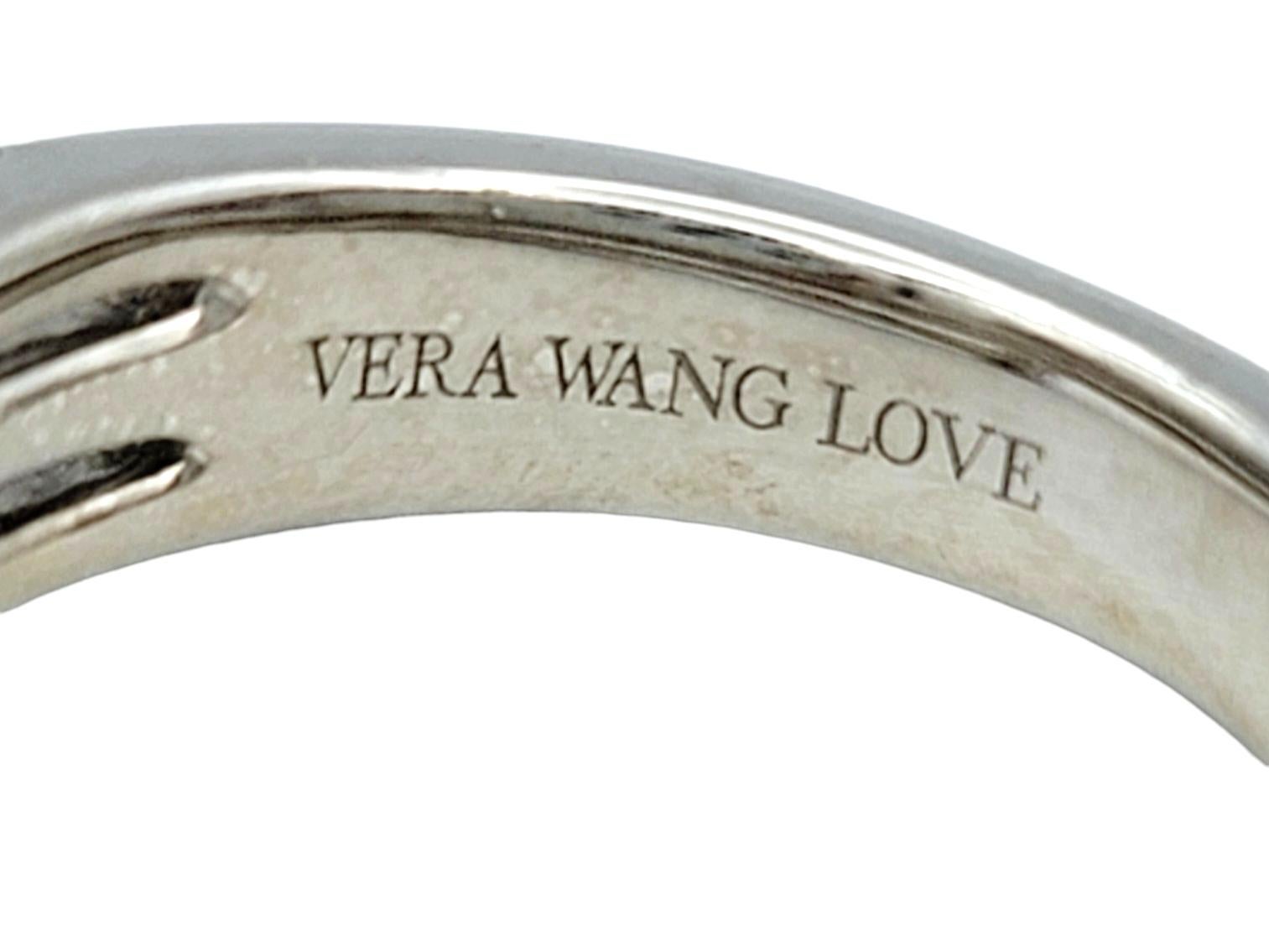 Vera Wang 'Love' Pavé Diamant & Blauer Saphir Wrap Band Ring 14 Karat Weißgold im Angebot 5