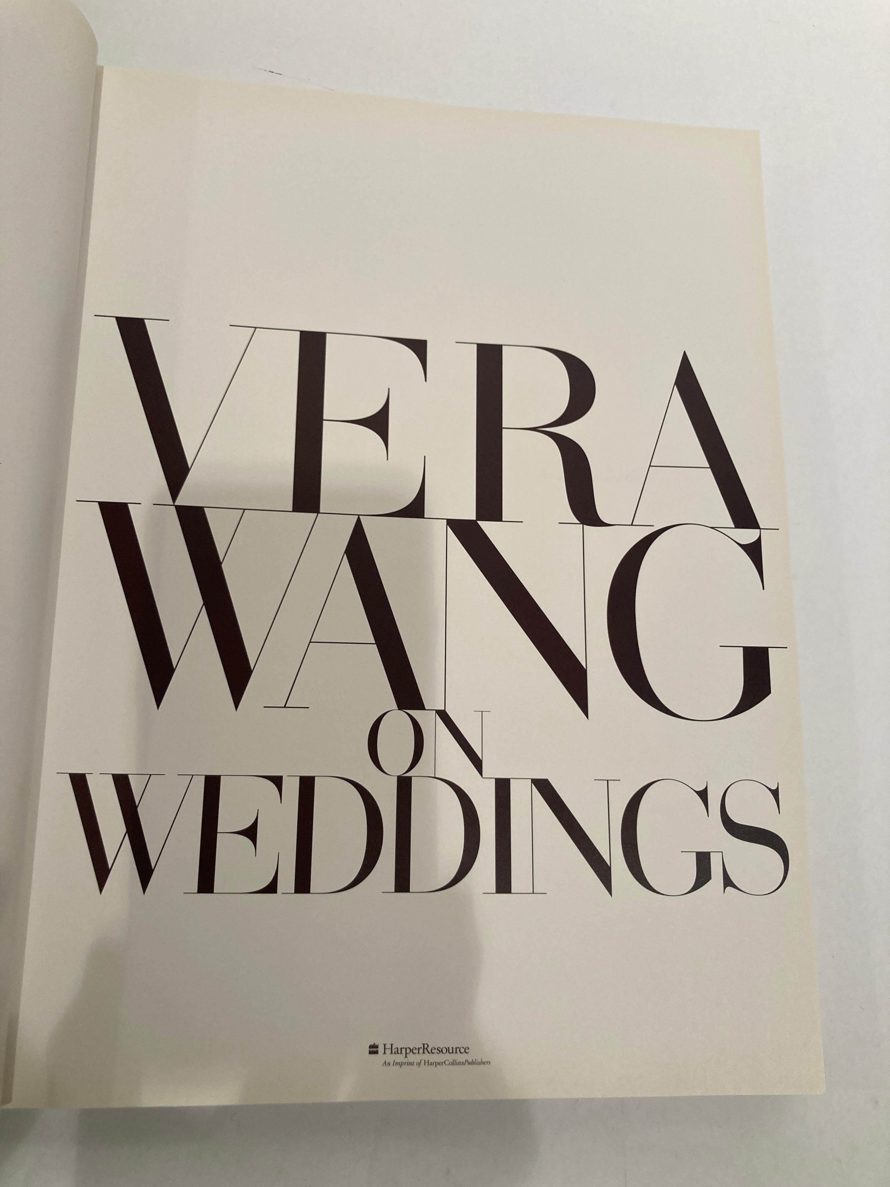Women's or Men's Vera Wang On Weddings by Vera Wang Large Hardcover Book For Sale