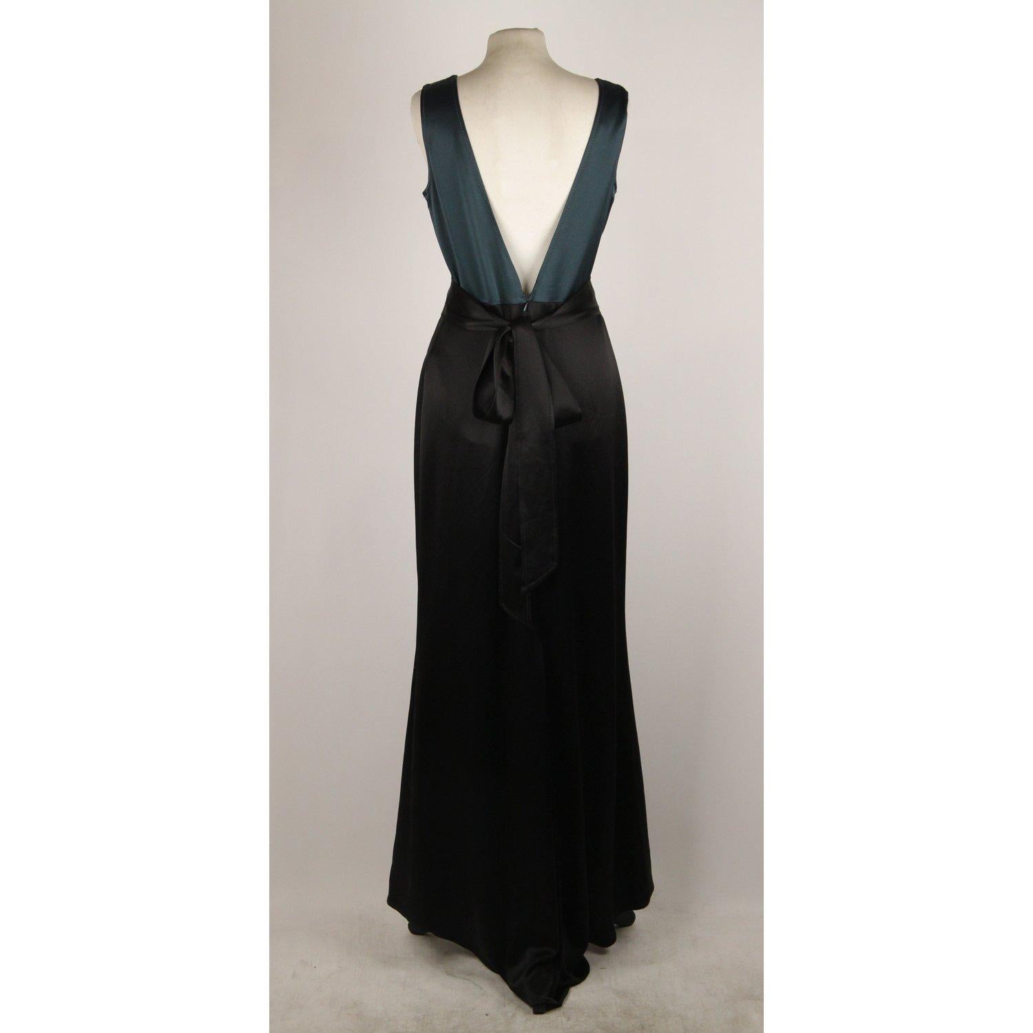 Vera Wang Satin Evening Dress Size 4 In Excellent Condition In Rome, Rome
