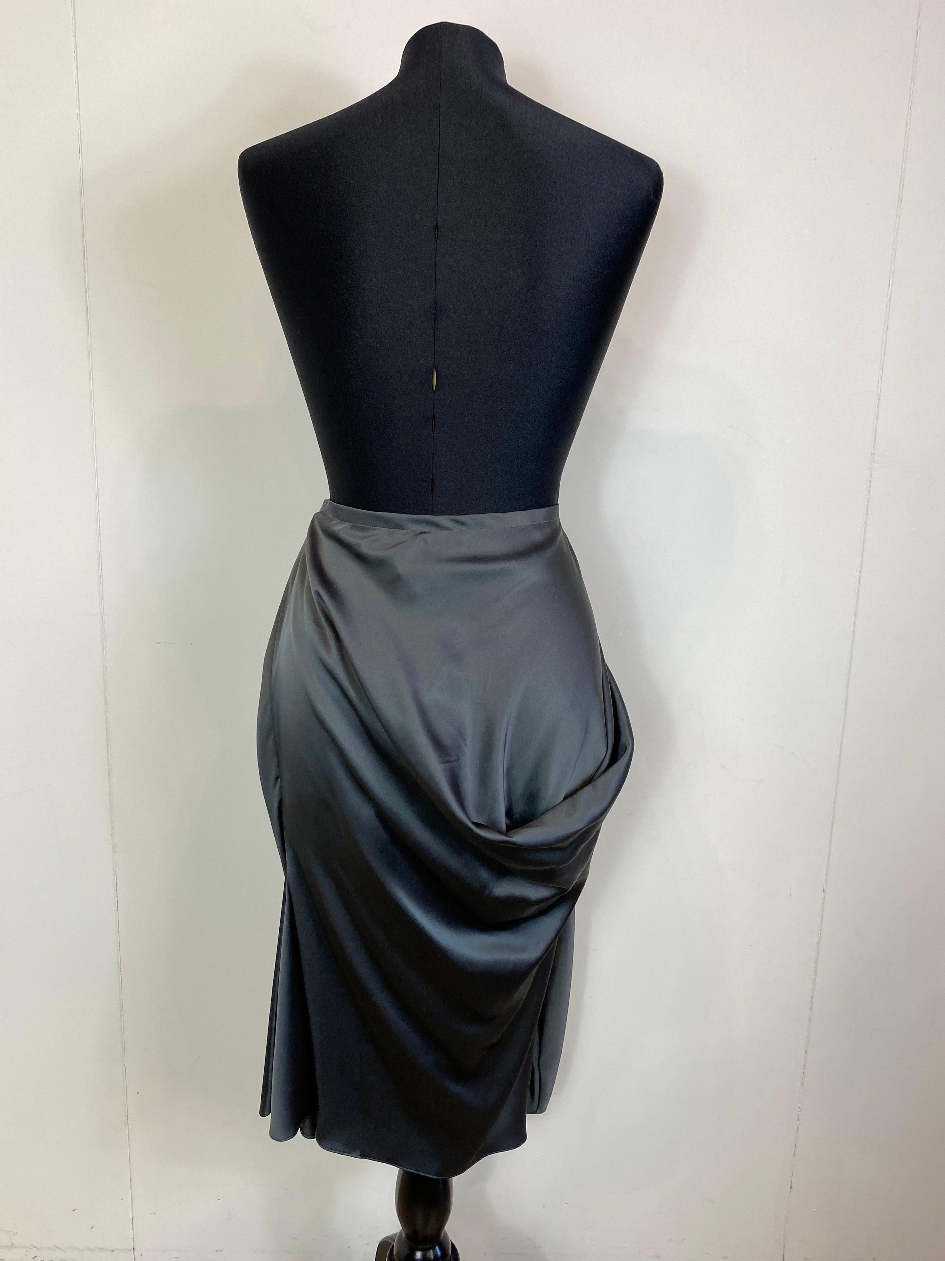 Nero Gonna in seta di Vera Wang in vendita