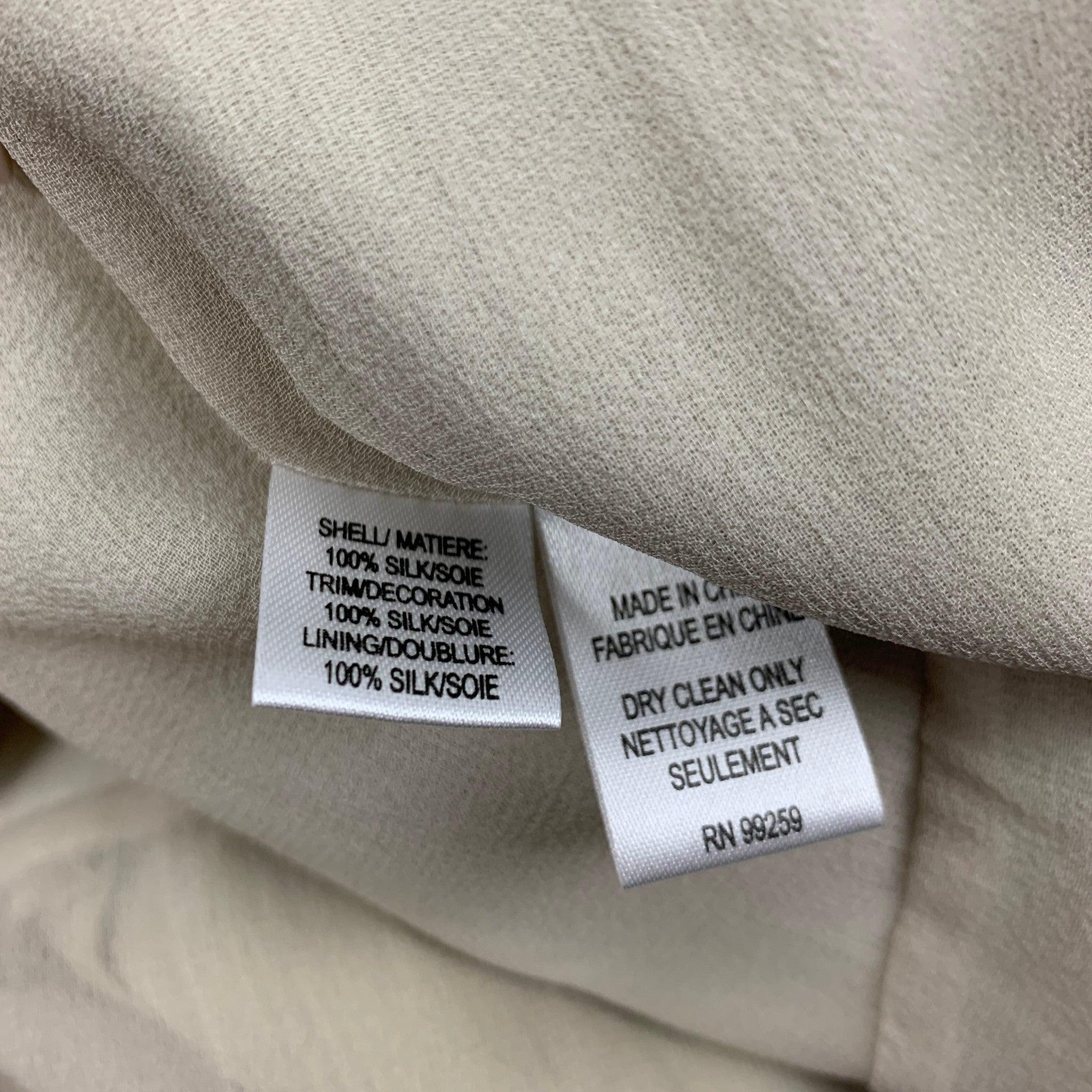Women's VERA WANG Size 6 Moss Silk Ribbed Spaghetti Straps Cocktail Dress For Sale